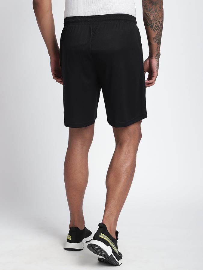 Men Polyester Regular Fit Elastic Waist Solid Shorts