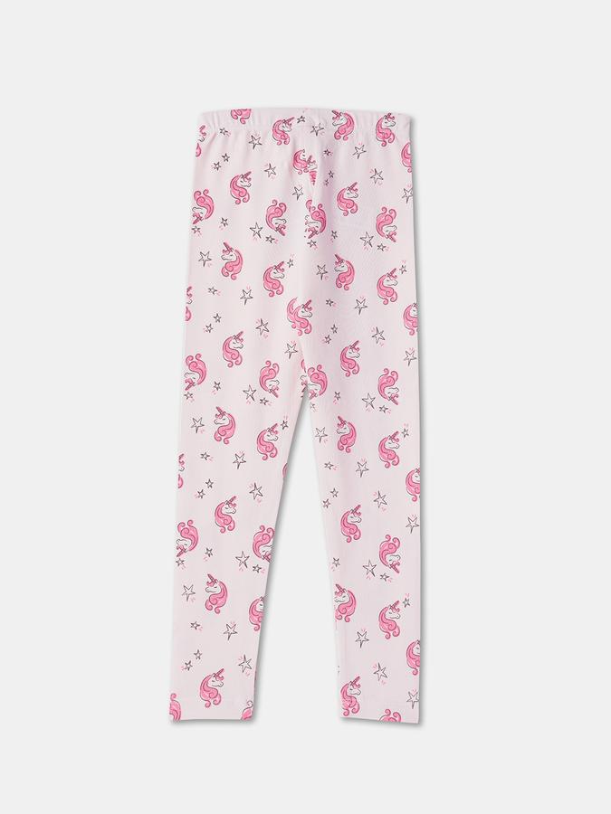 Girls Unicorn Print Leggings image number 1