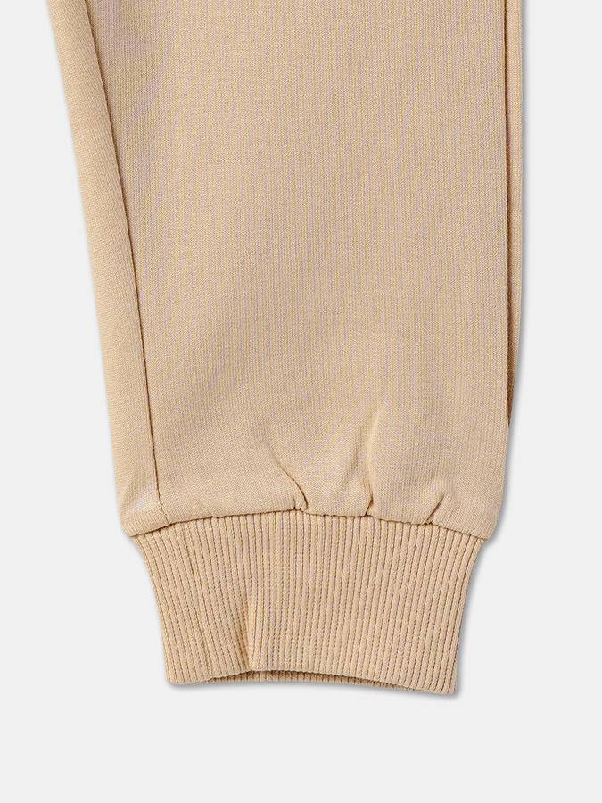 Boys Cotton Regular Fit Drawstring Waist Cuffed Hem Joggers