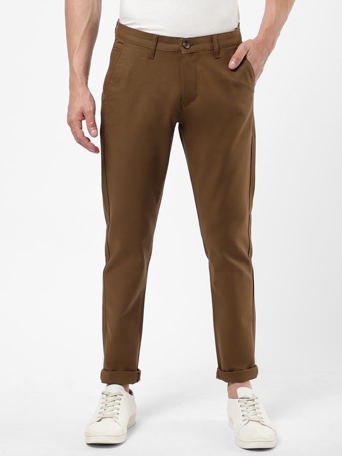 R&B Men Brown Casual Trousers image number 0