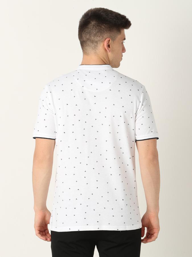 Men Geometric Print Regular Fit Polo T-Shirt image number 3