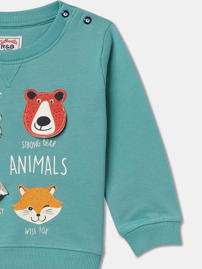 Boys Relaxed Fit Full Sleeve Crew Neck SweaT-Shirt