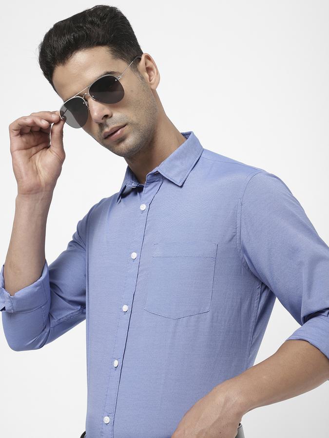 R&B Blue Men Casual Shirts image number 0