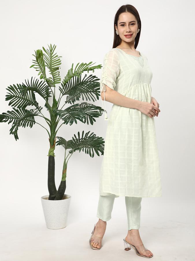 Women Poly Cotton Solid Kurta And Pants Set
