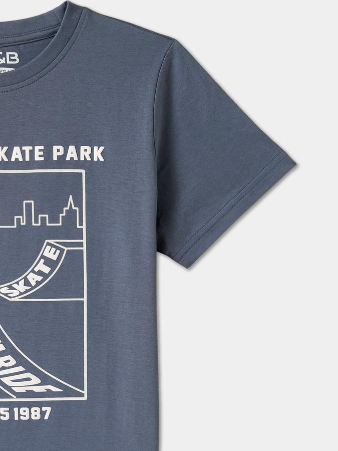 Boys Cotton Regular Fit Crew Neck Graphic T-shirt