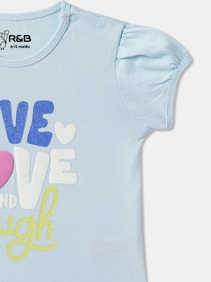 Baby Girls Graphic Print Pure Cotton Regular T Shirt image number 2