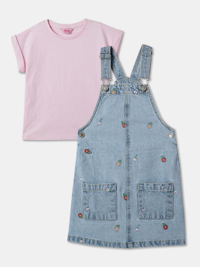 Girls Women Micro Print Regular Fit Dungaree data-index=