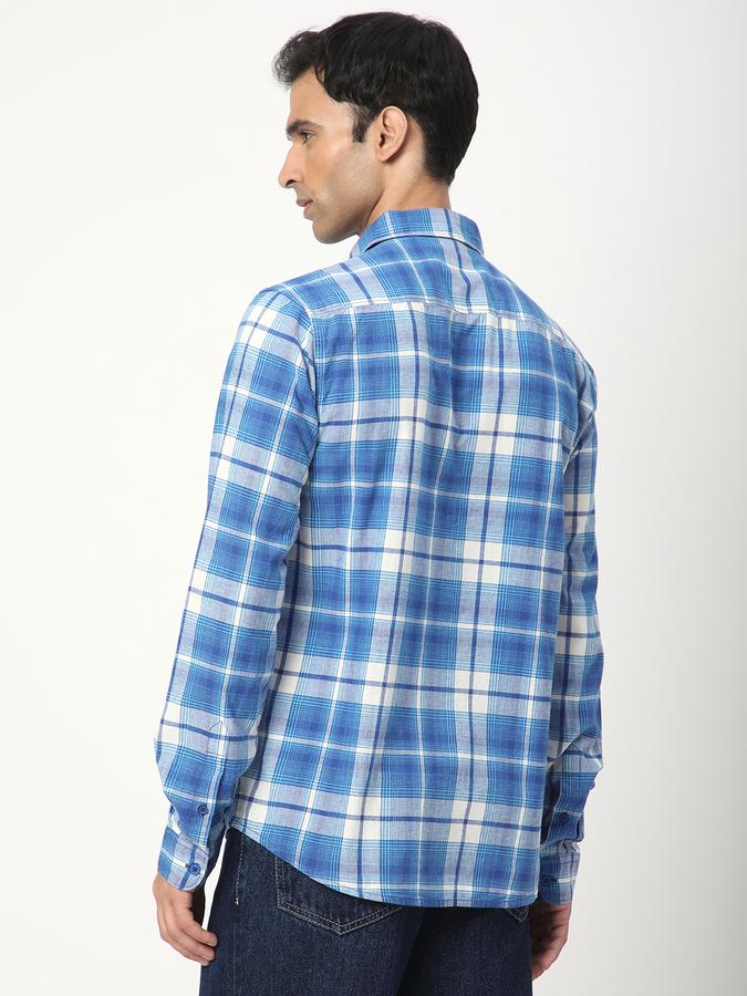 Men Cotton Regular Fit Shirt Collar Checked Shirt