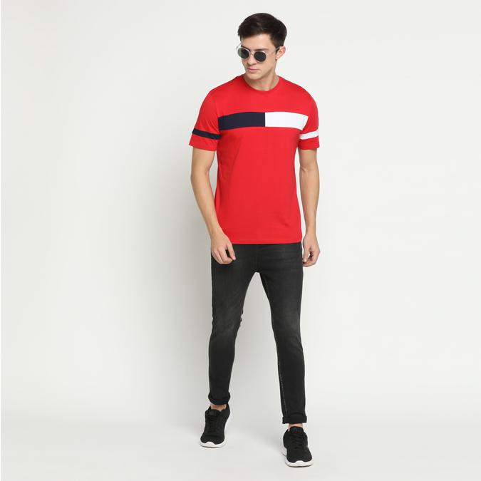 R&B Round Neck Red T-Shirt image number 3