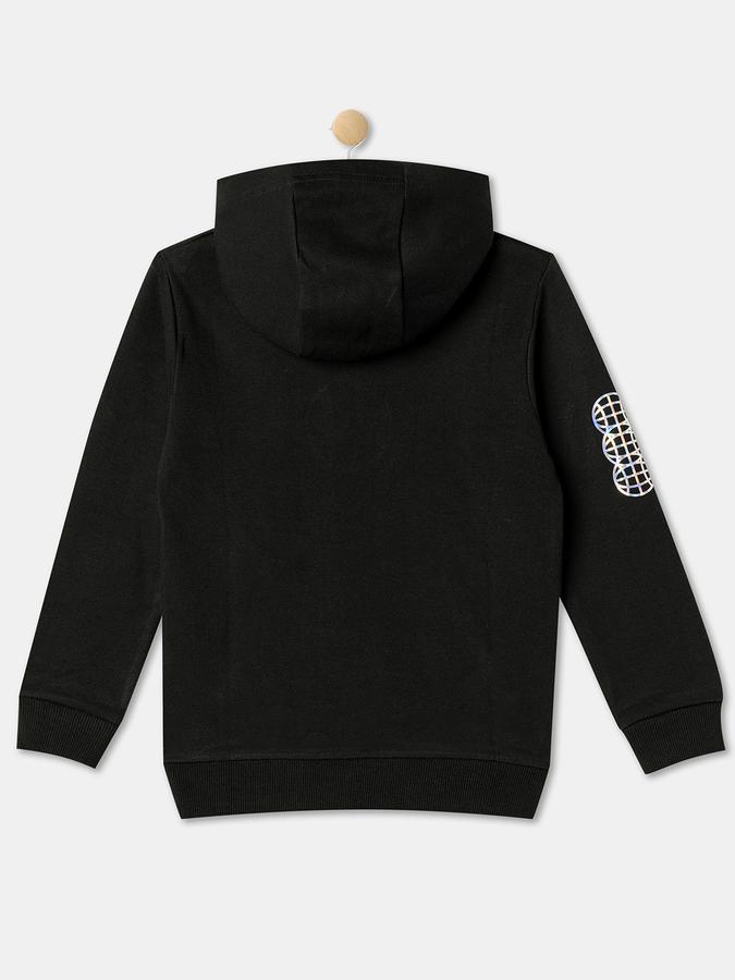 R&B Boys' Black Printed Sweatshirt