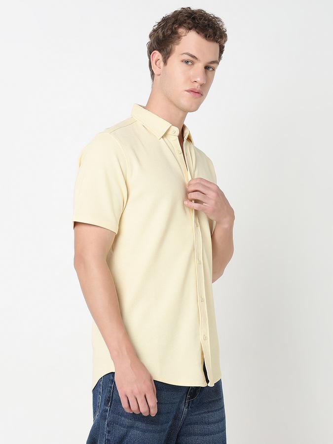 R&B MEN'S YOUNG Short Sleeve KNIT TEXTURE SHIRT image number 3