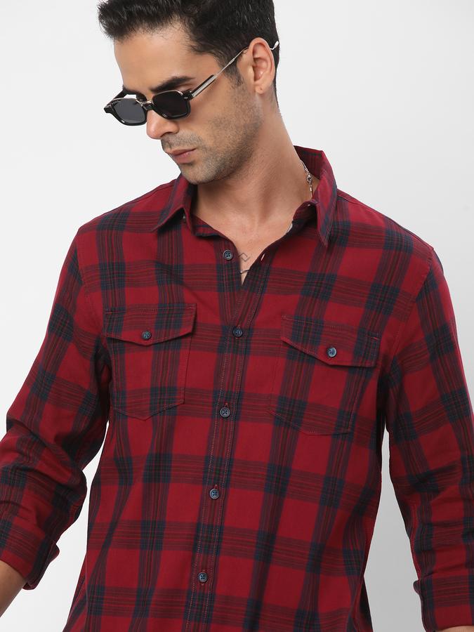 R&B Men Red Casual Shirts image number 0
