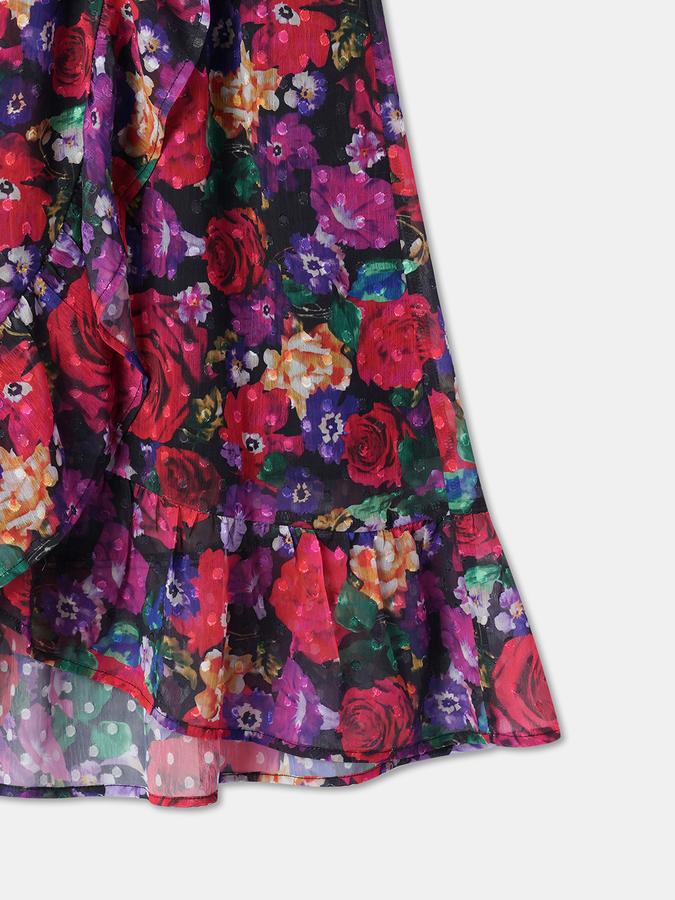 Girls Micro Print Flared Skirt data-index=