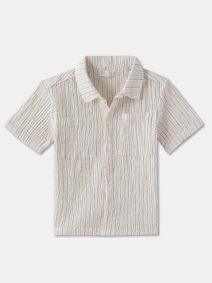 R&B Boys LONG SLEEVE Stripes WOVEN SHIRT