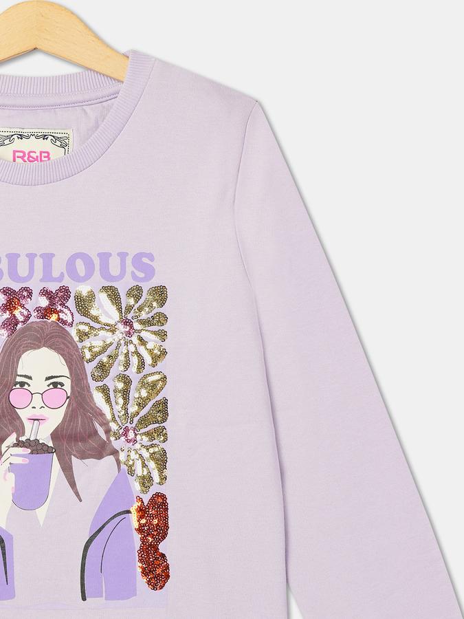 Girl Regular Fit Graphic Print Sweatshirt image number 2