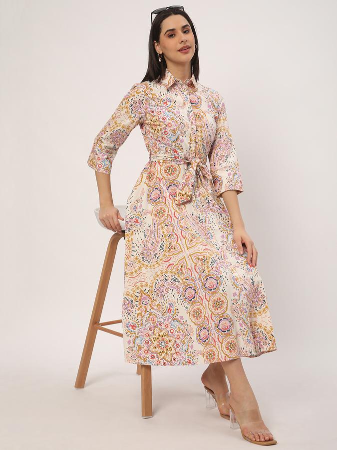 Women Floral Print A-Line Dress image number 1