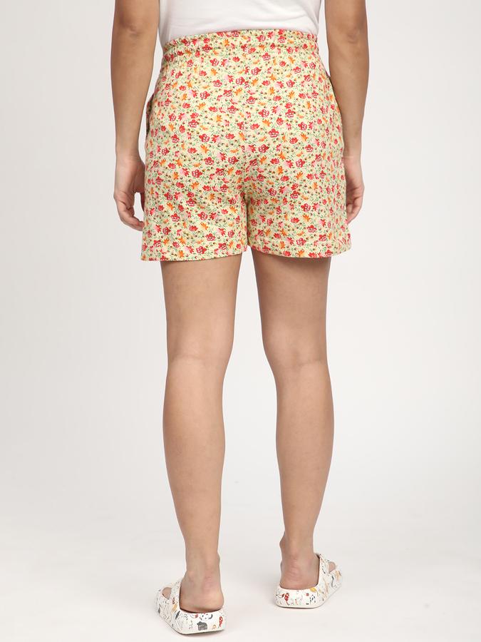 R&B Floral Print Women Casual Shorts image number 2