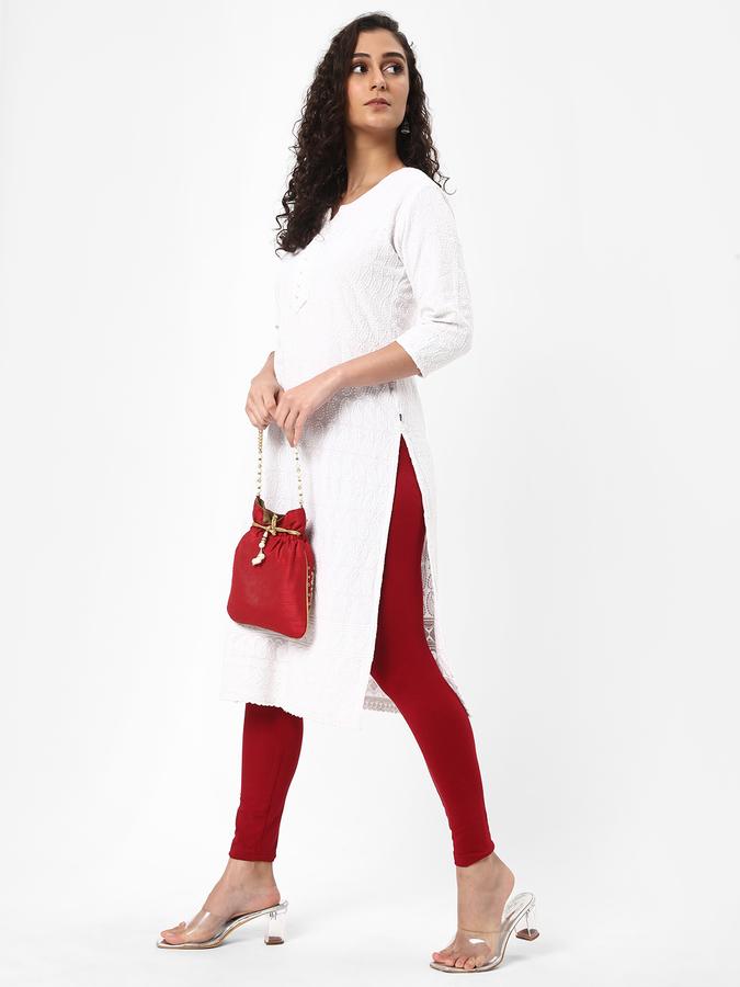 R&B Women's Cotton Spandex Stretch Legging Ankle Length image number 1