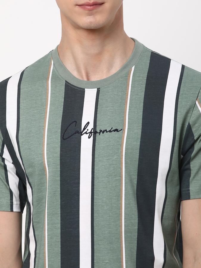Men Printed Regular Fit Round-Neck T-Shirt image number 3