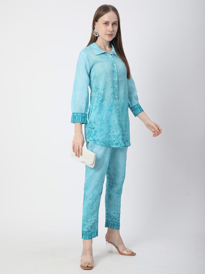 Women Polyester Printed Kurta and Trousers Set