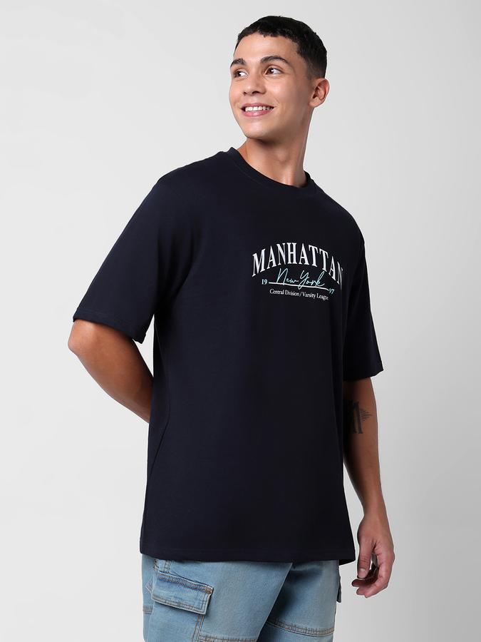 Typographic Print Round Neck T-Shirt image number 2