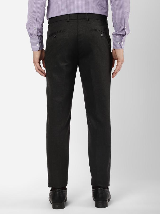 R&B Men Black Formal Trousers image number 2