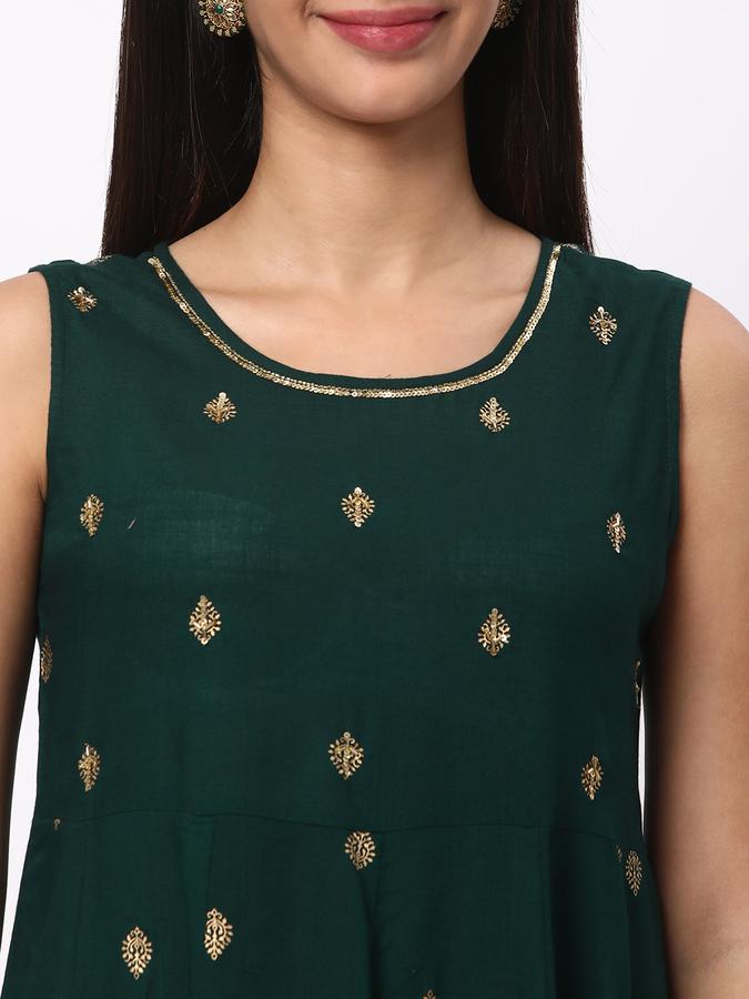 Women Embellished A-Line Kurta Set image number 3