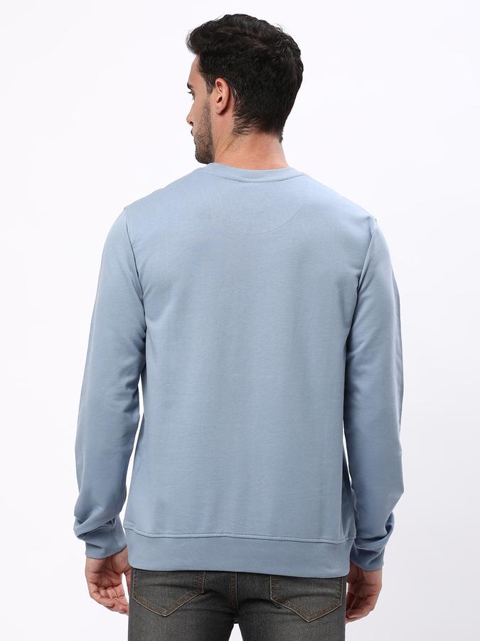Men Cotton Regular Fit Crew Neck Graphic Sweatshirt