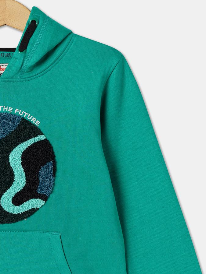 Boys Cotton Regular Fit Hooded Graphic Hoodie