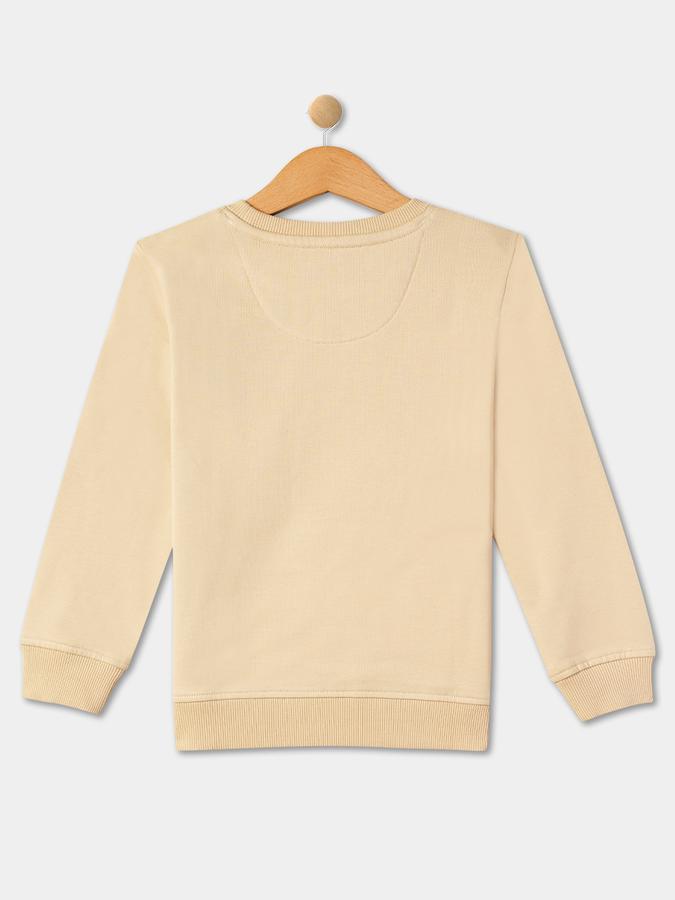 Boys Cotton Regular Fit Crew Neck Graphic Sweatshirt