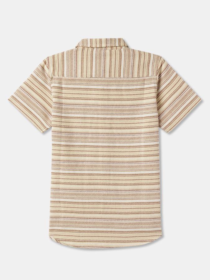 Boys Polyester Regular Fit Long Sleeve Striped Shirt
