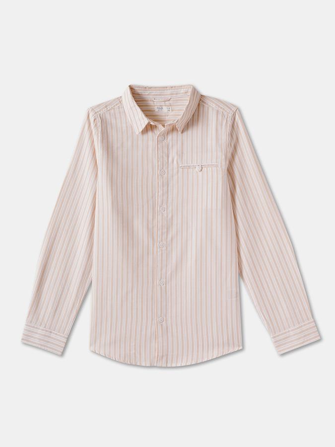 Boys Regular Fit Full Sleeve Button-Down Collar Shirt