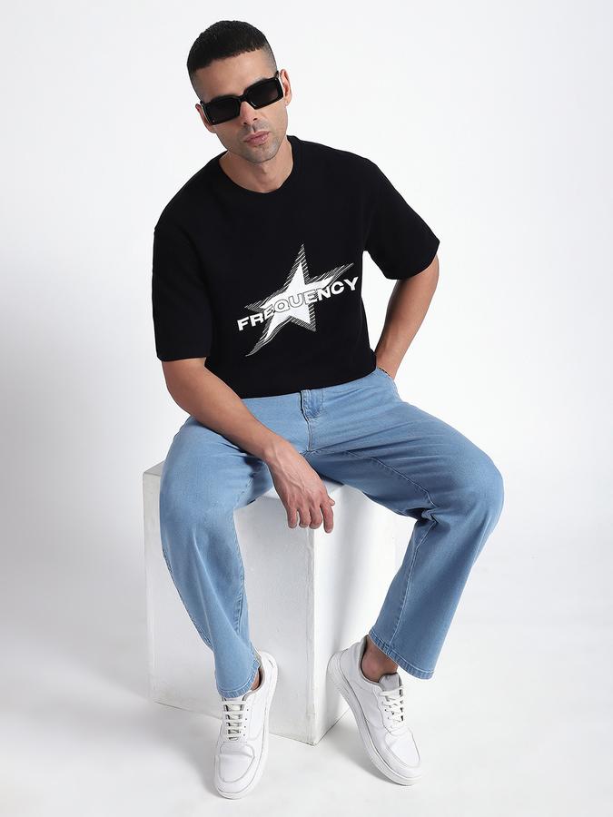 Men Cotton Regular Fit Crew Neck Graphic T-shirt