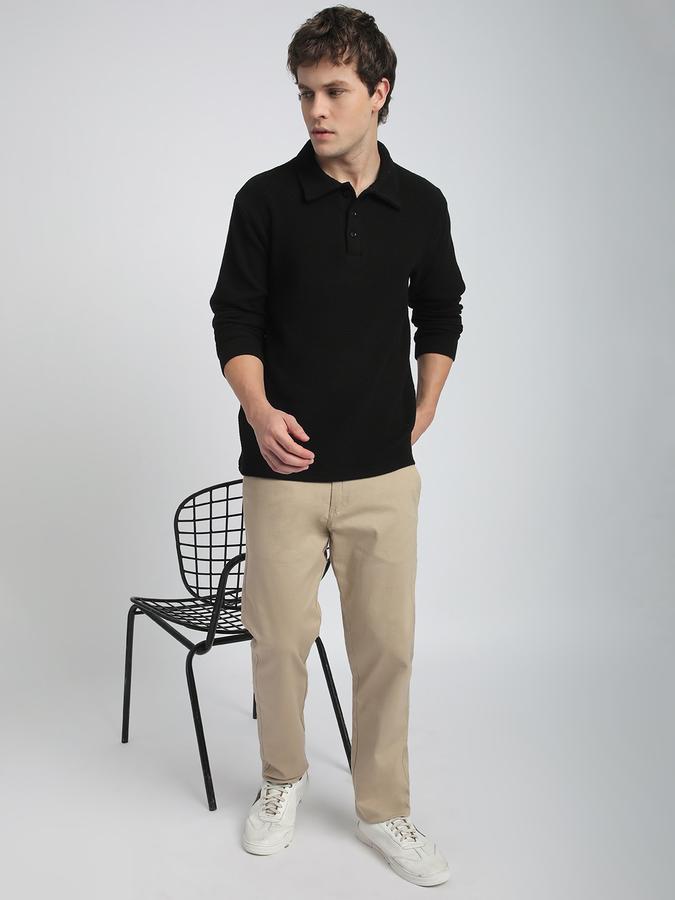 Solid Men Polo Neck T-Shirt image number 1
