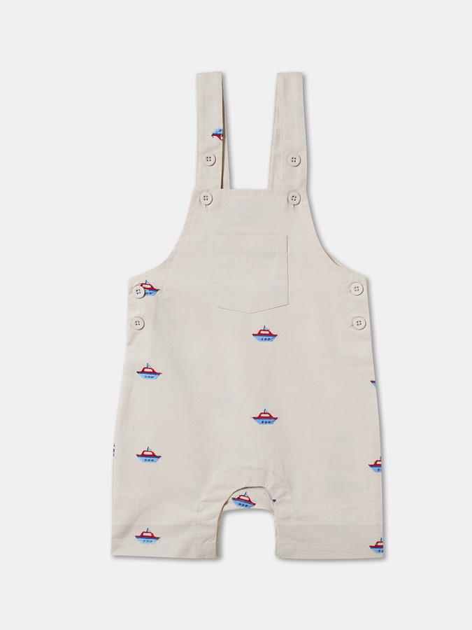 Boys Animal Print Cotton Short Dungaree Dungaree