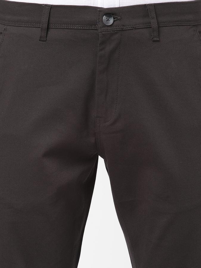 R&B Men Grey Casual Trousers image number 3