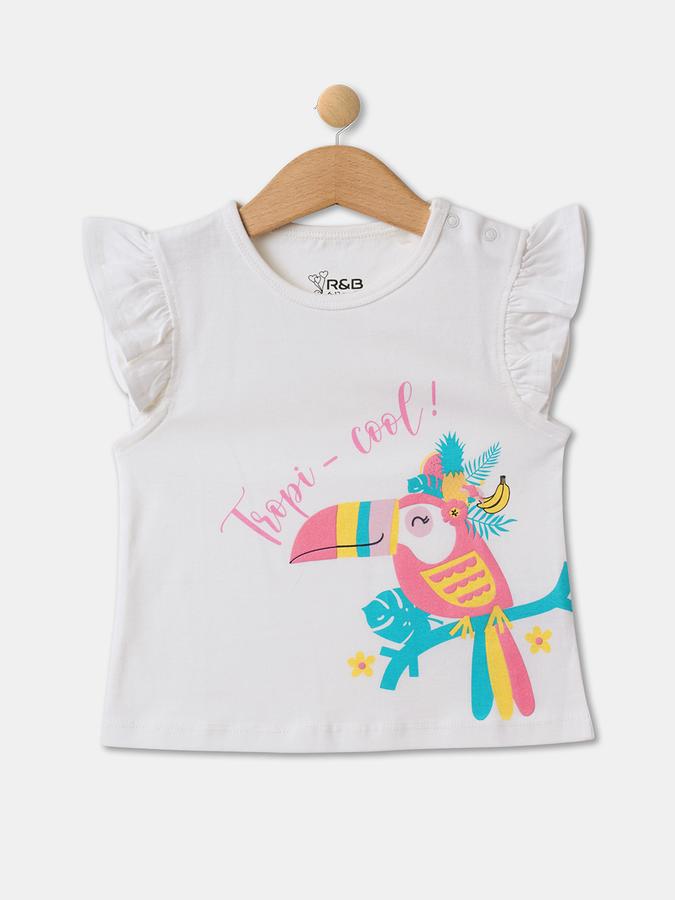Girls Graphic Print Regular Print Round-Neck T-Shirt