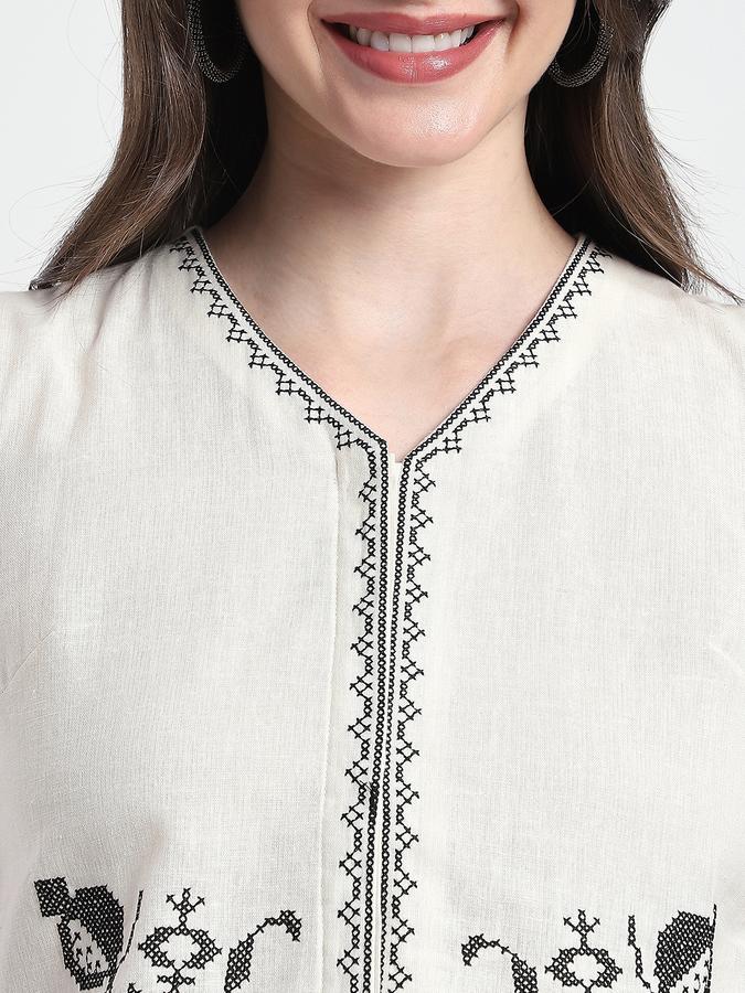 R&B Women Ethnic's Offwhite Embroidered Jacket
