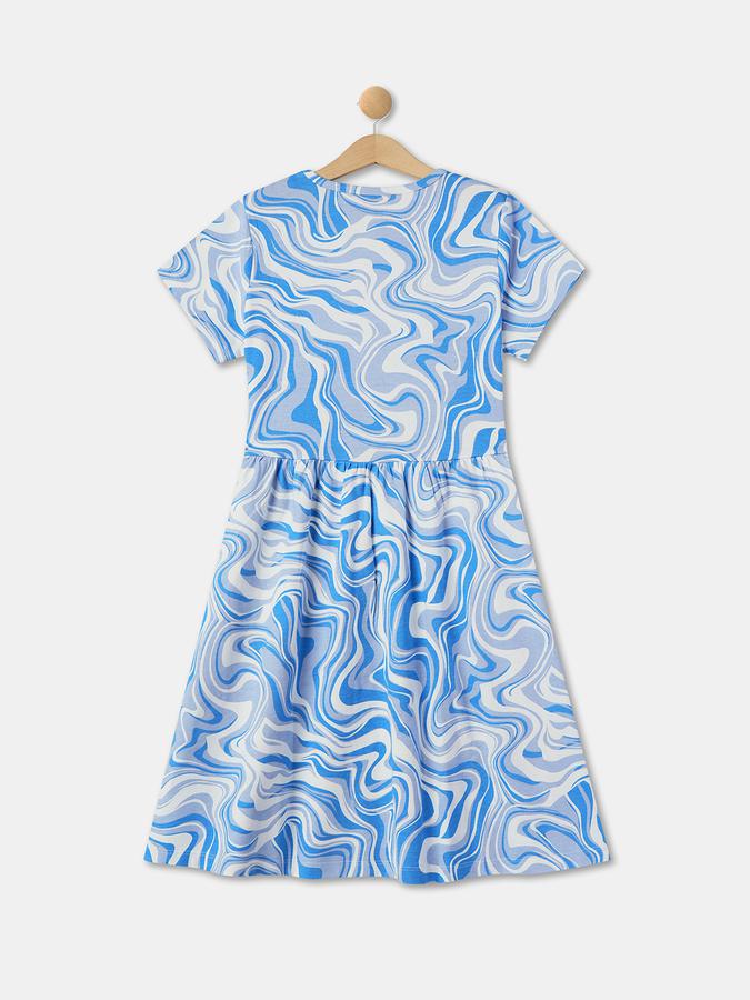 R&B Girl's All Over Printed Knit Dress image number 1