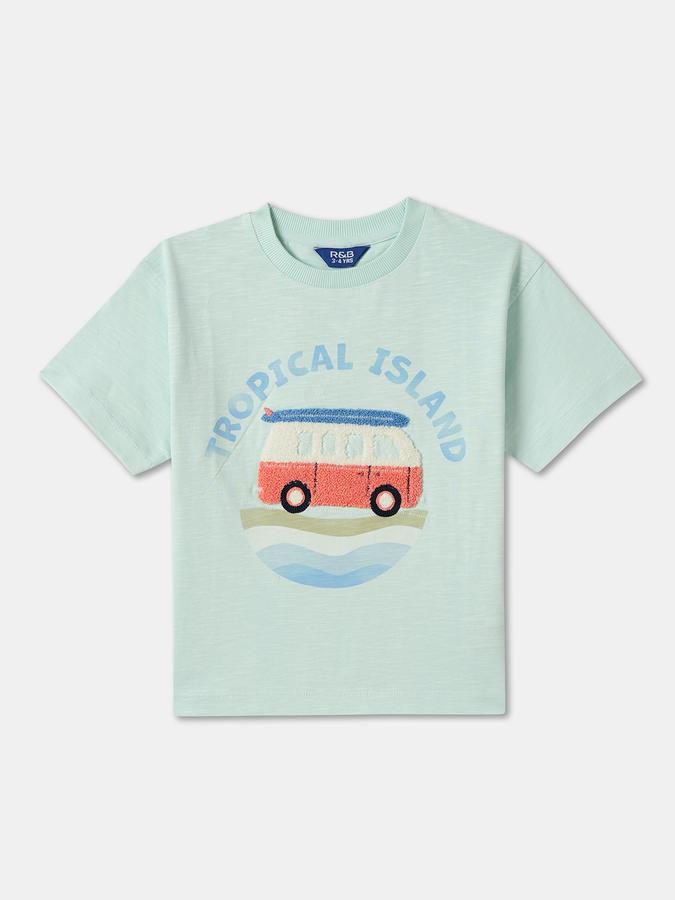 Boys Printed Pure Cotton Regular T Shirt 