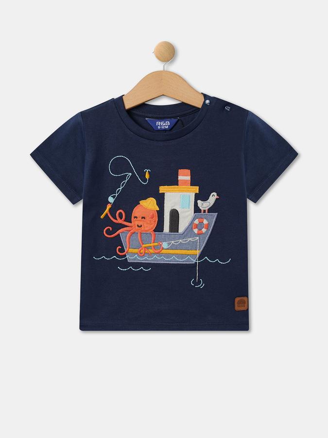 Boys Relaxed Fit Round-Neck T-Shirt image number 0