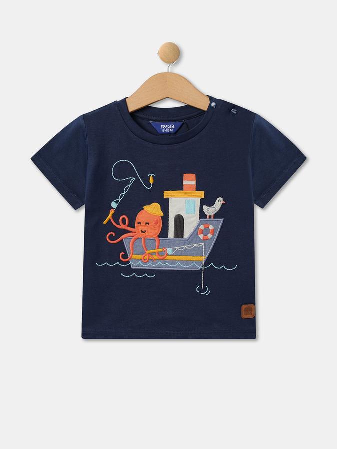 R&B Boys Relaxed Fit Round-Neck T-Shirt