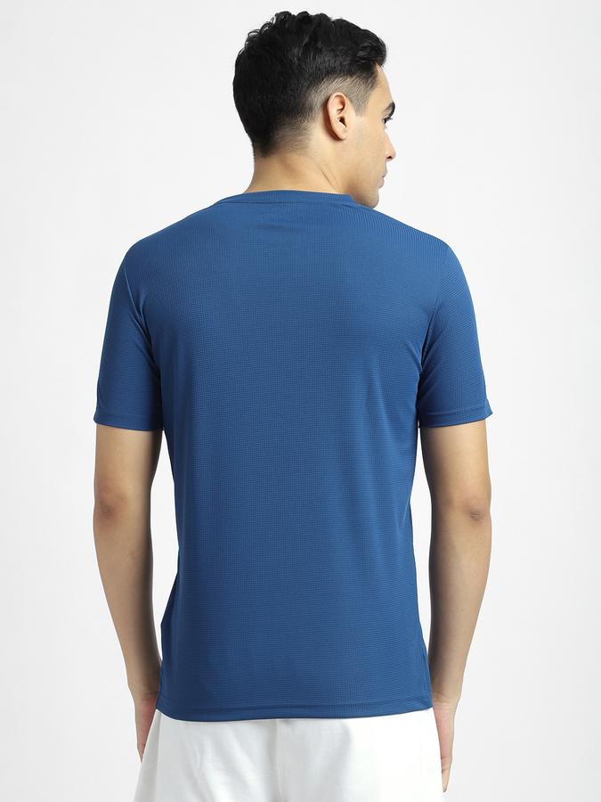 R&B Men's Dark Blue Printed T-Shirt