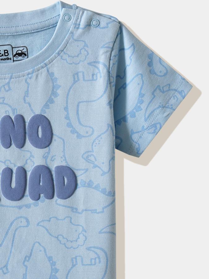 Boys Cotton Regular Fit Crew Neck Graphic T-shirt