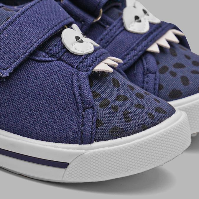 R&B Boy's Blue Printed Velcro Shoes image number 2