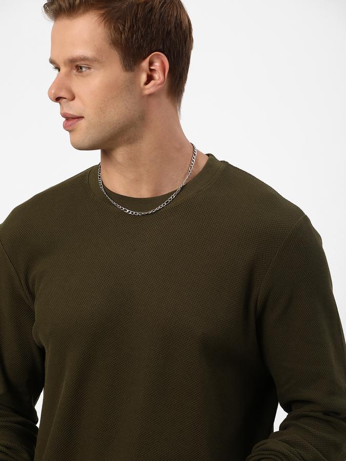 R&B Men Green Sweatshirts & Hoodies