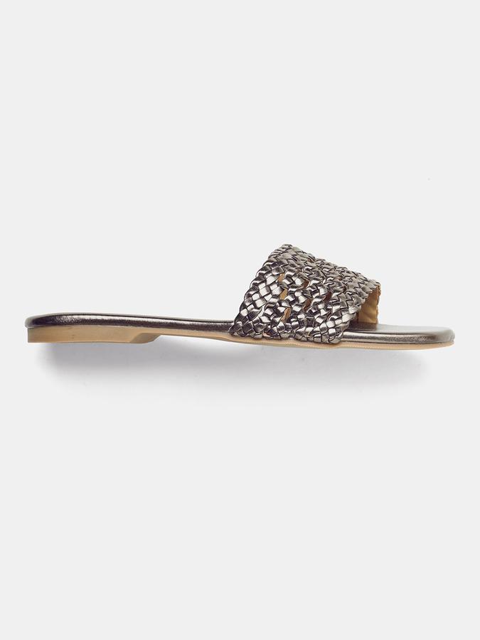 Open-Toe Slip-On Flat Sandals image number 1