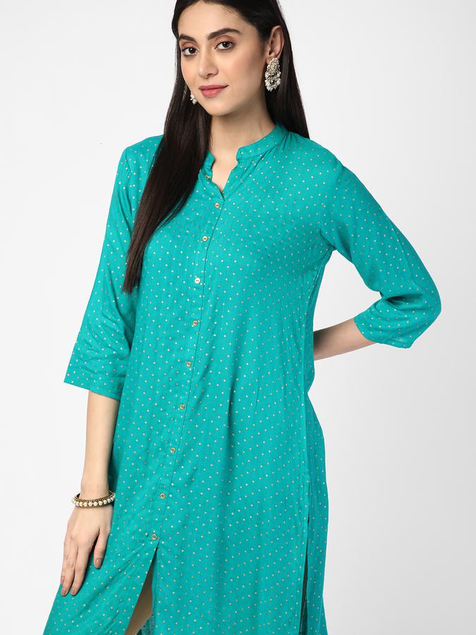 R&B Women Blue Kurtas image number 0