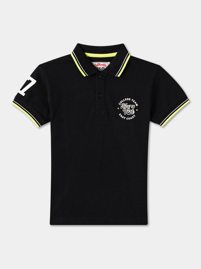 Printed Polo T-Shirt with Short Sleeves