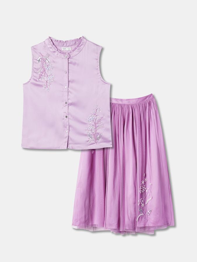 Women Embroidered Skirt-Suit Set image number 0